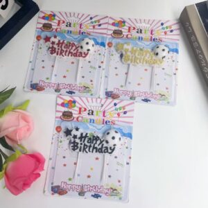 English alphabet football birthday candle card