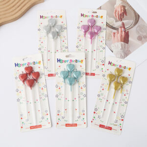 4pcs long heart-shaped powder